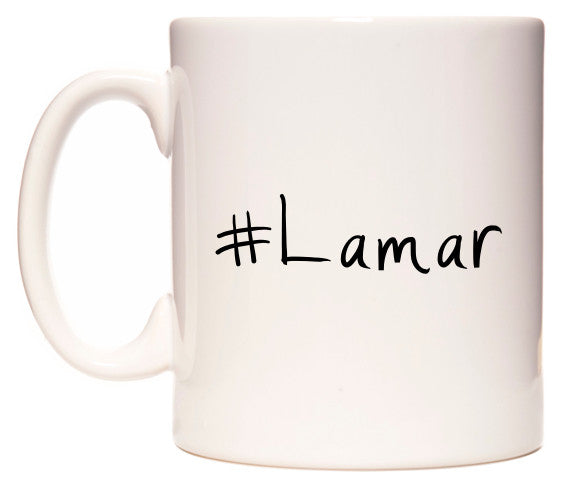 This mug features #Lamar