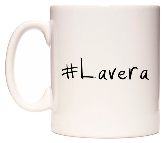 This mug features #Lavera