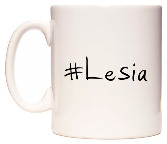This mug features #Lesia