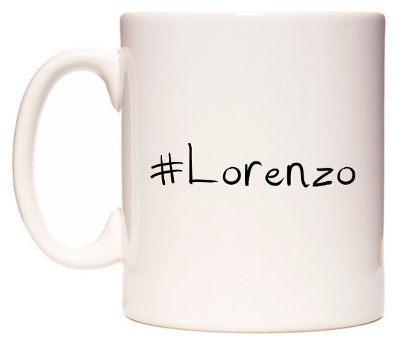 This mug features #Lorenzo
