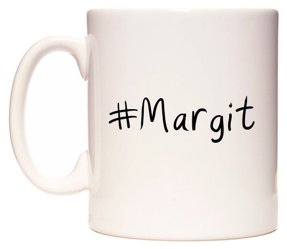 This mug features #Margit