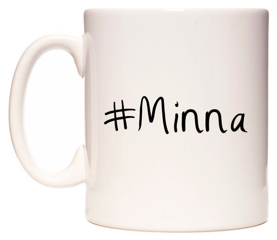 This mug features #Minna