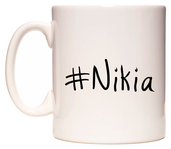 This mug features #Nikia