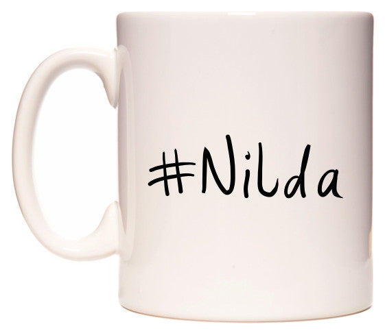 This mug features #Nilda