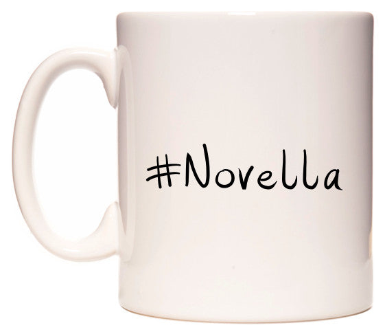 This mug features #Novella