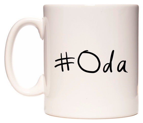 This mug features #Oda