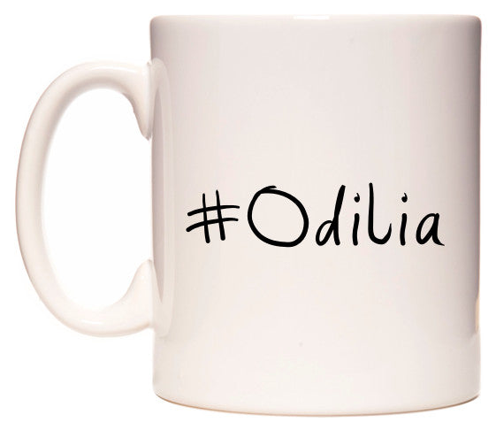 This mug features #Odilia