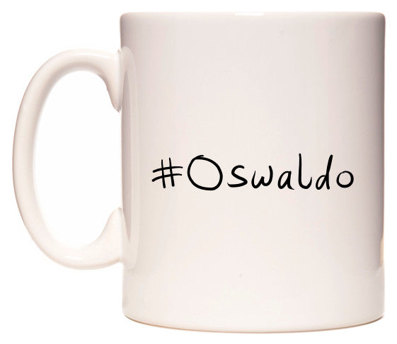 This mug features #Oswaldo