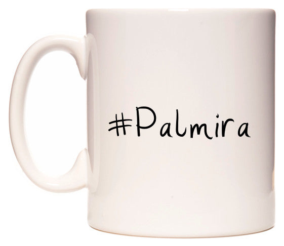 This mug features #Palmira