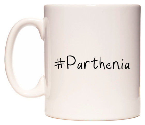 This mug features #Parthenia