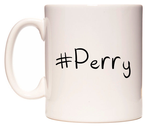 This mug features #Perry