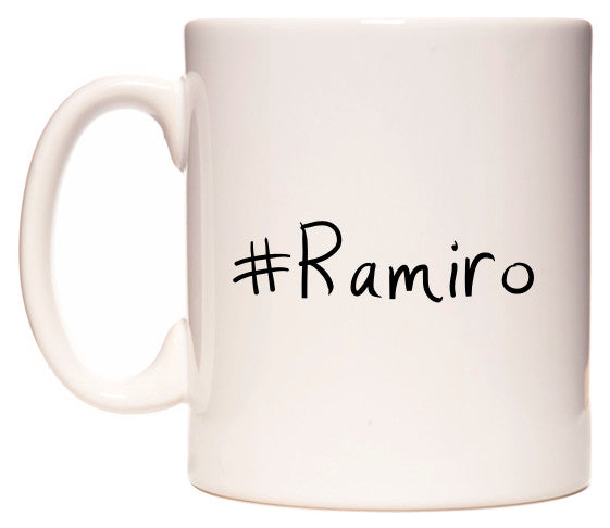 This mug features #Ramiro