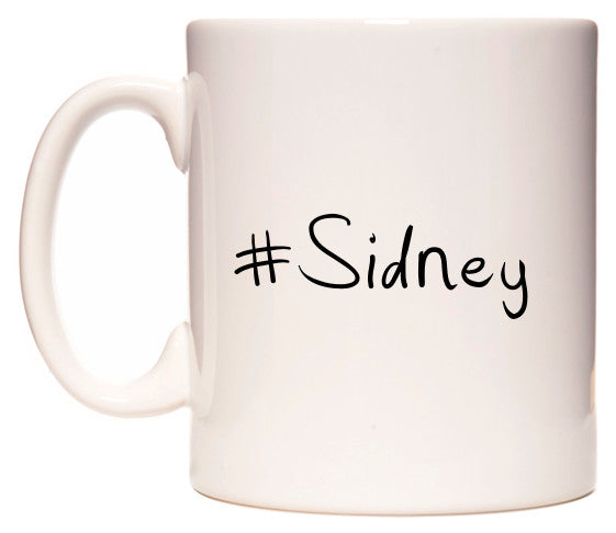 This mug features #Sidney