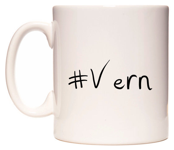 This mug features #Vern