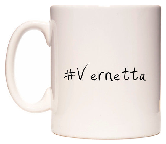 This mug features #Vernetta