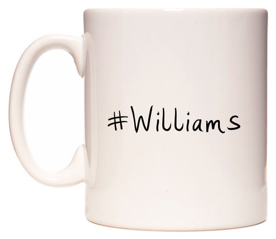 This mug features #Williams