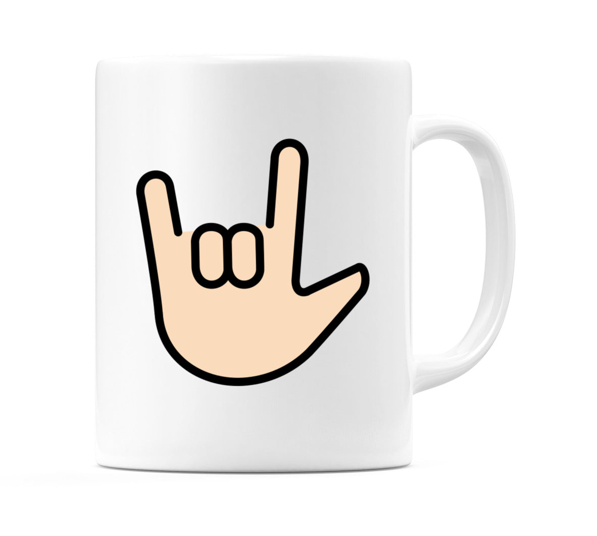 Love-You Gesture: Light Skin Tone Emoji Mug