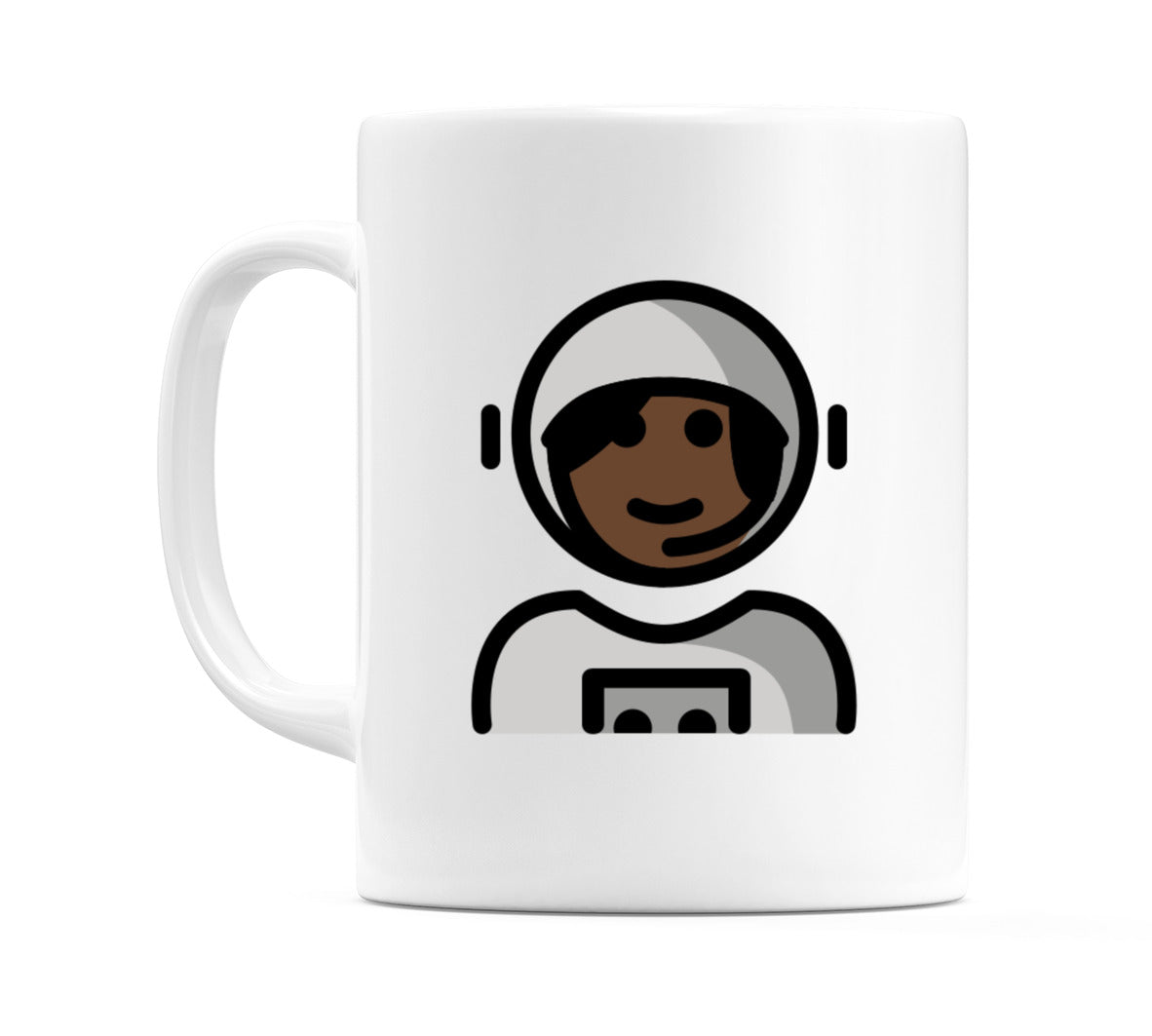 Female Astronaut: Dark Skin Tone Emoji Mug