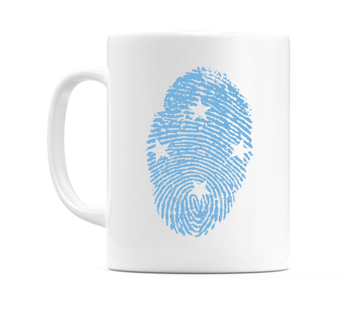 Micronesia Finger Print Flag Mug