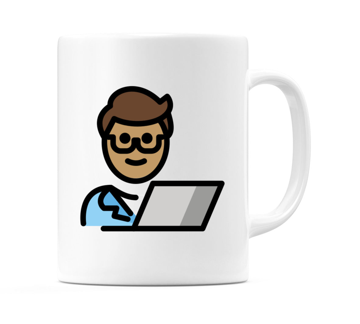 Male Technologist: Medium Skin Tone Emoji Mug
