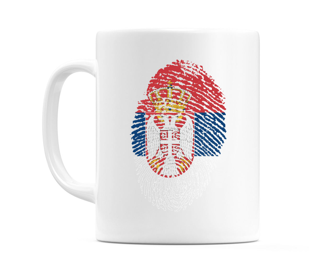 Serbia Finger Print Flag Mug