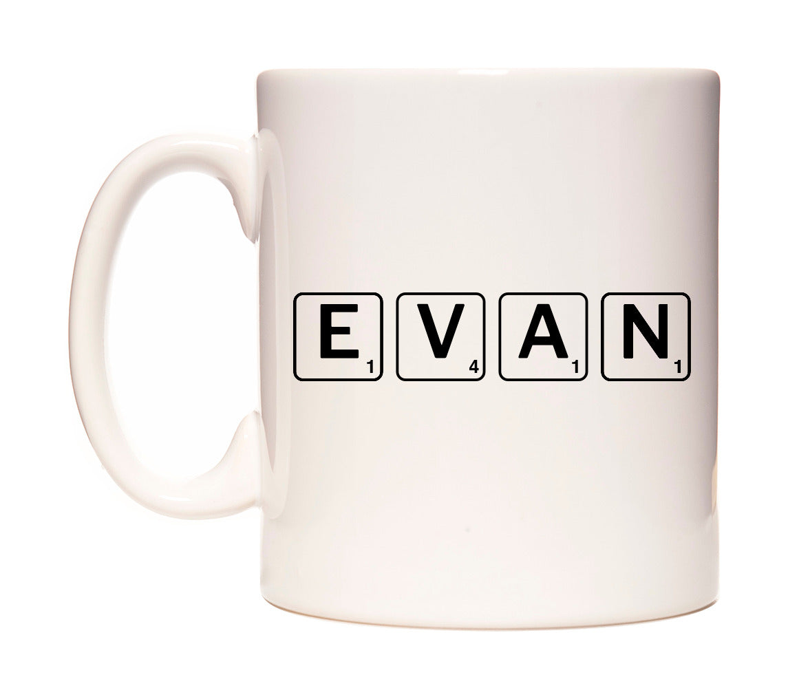 Evan - Scrabble Themed Mug