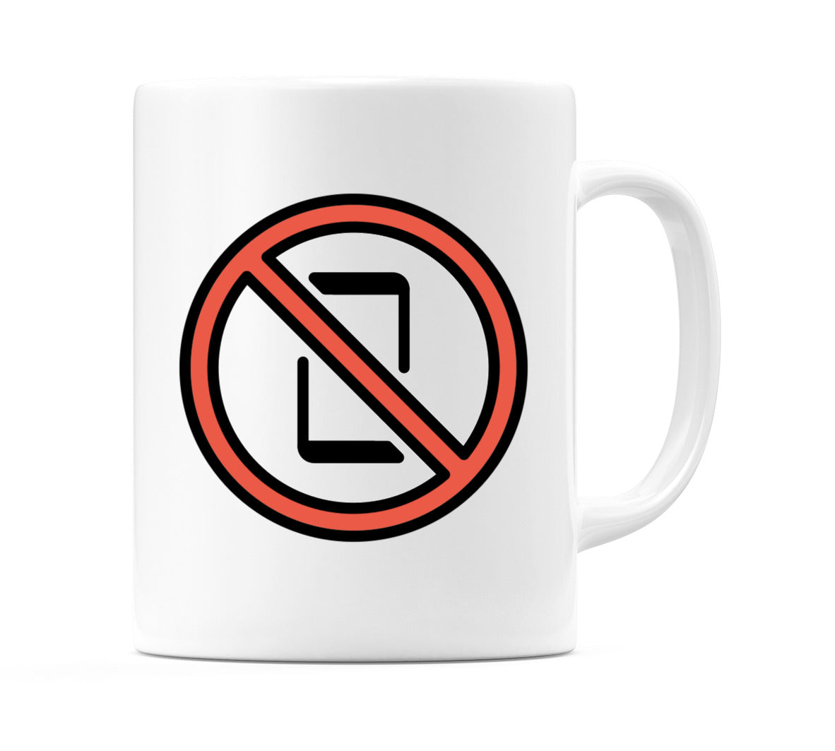 No Mobile Phones Emoji Mug