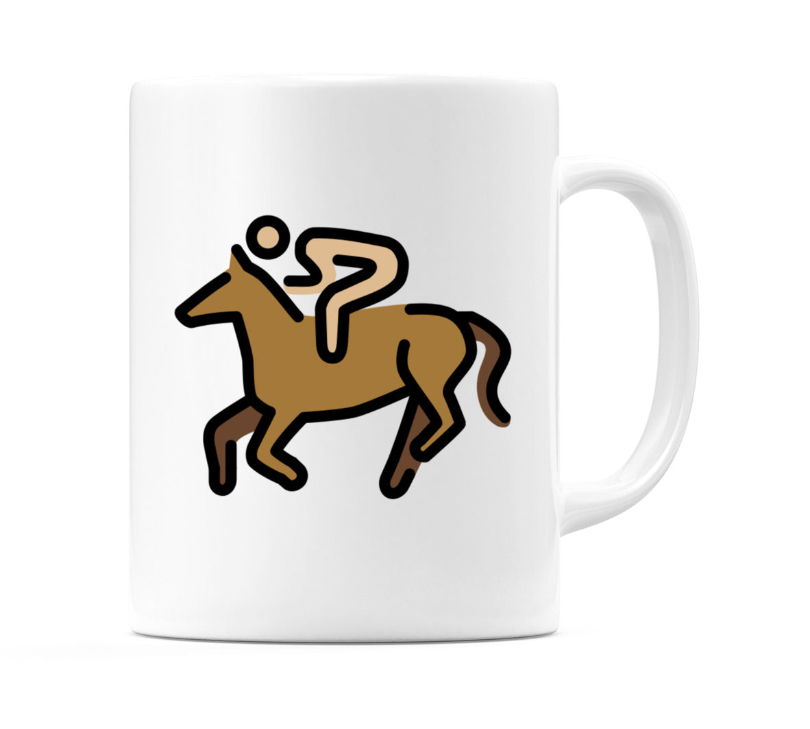 Horse Racing: Medium-Light Skin Tone Emoji Mug