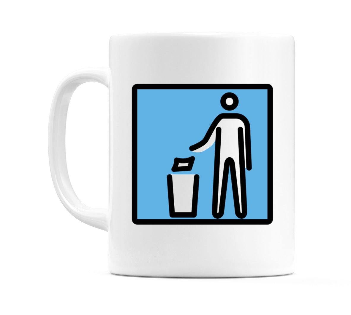 Litter In Bin Sign Emoji Mug - WeDoMugs.com