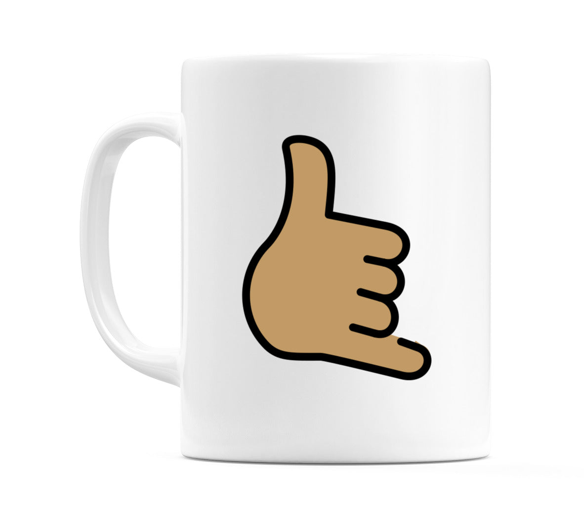 Call Me Hand: Medium Skin Tone Emoji Mug