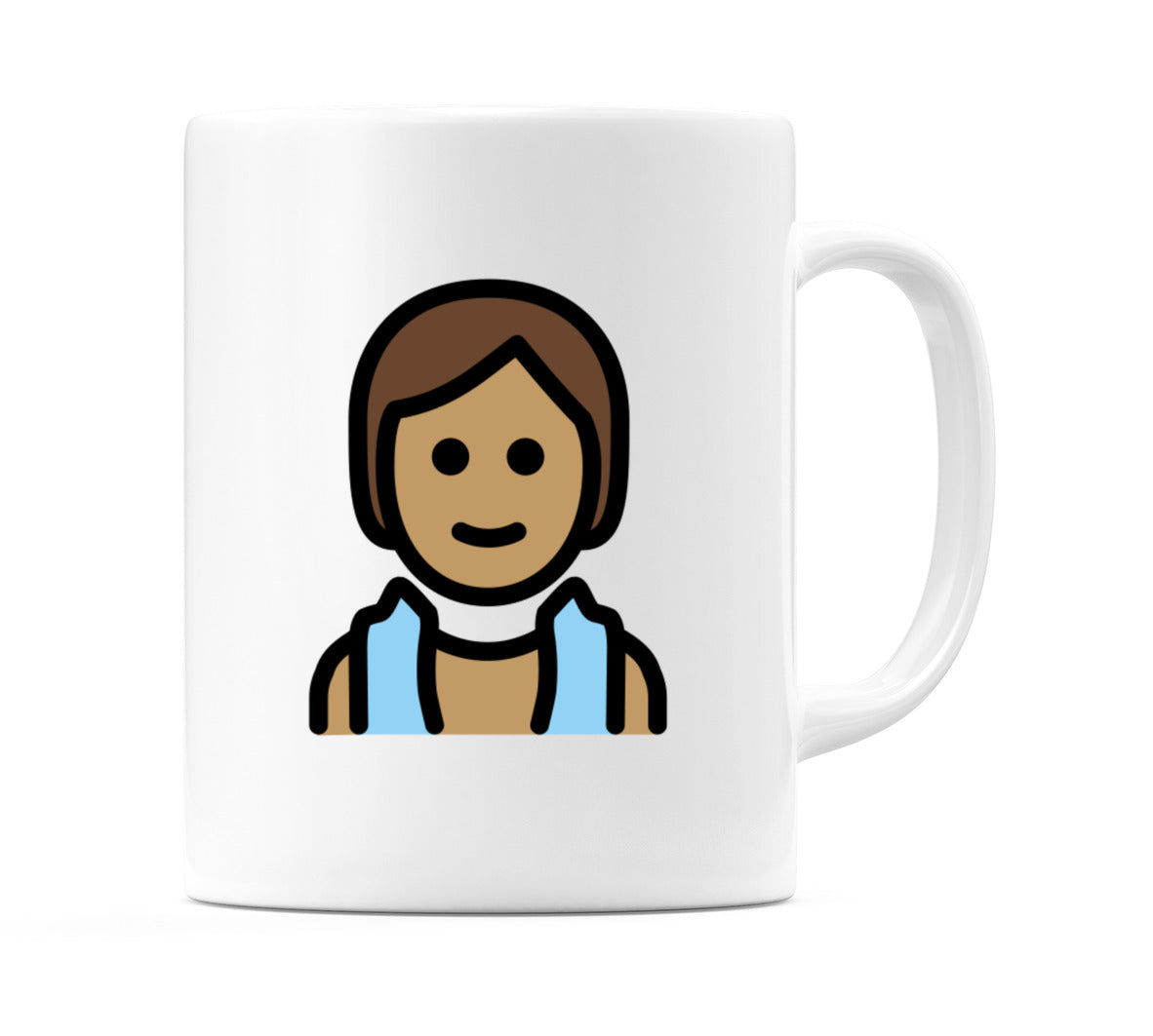 Person In Steamy Room: Medium Skin Tone Emoji Mug