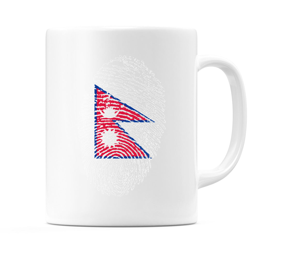 Nepal Finger Print Flag Mug