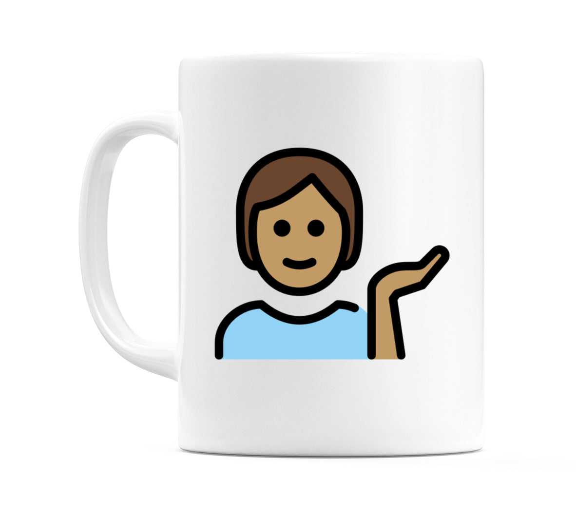 Person Tipping Hand: Medium Skin Tone Emoji Mug