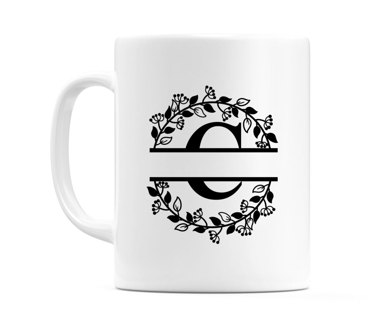 Letter C Split Monogram Mug