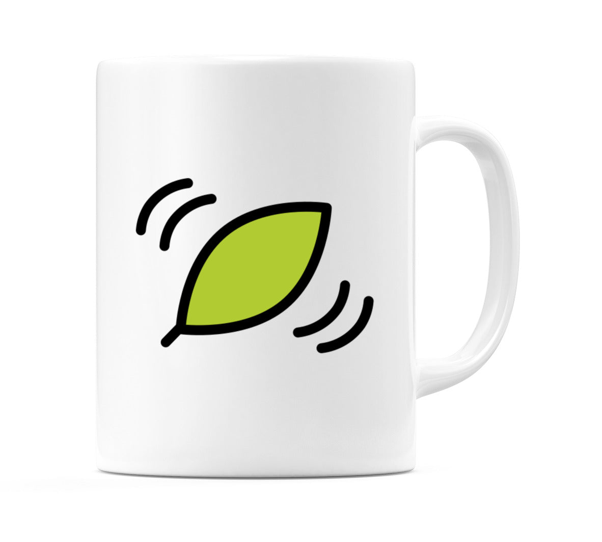 Leaf Fluttering In Wind Emoji Mug