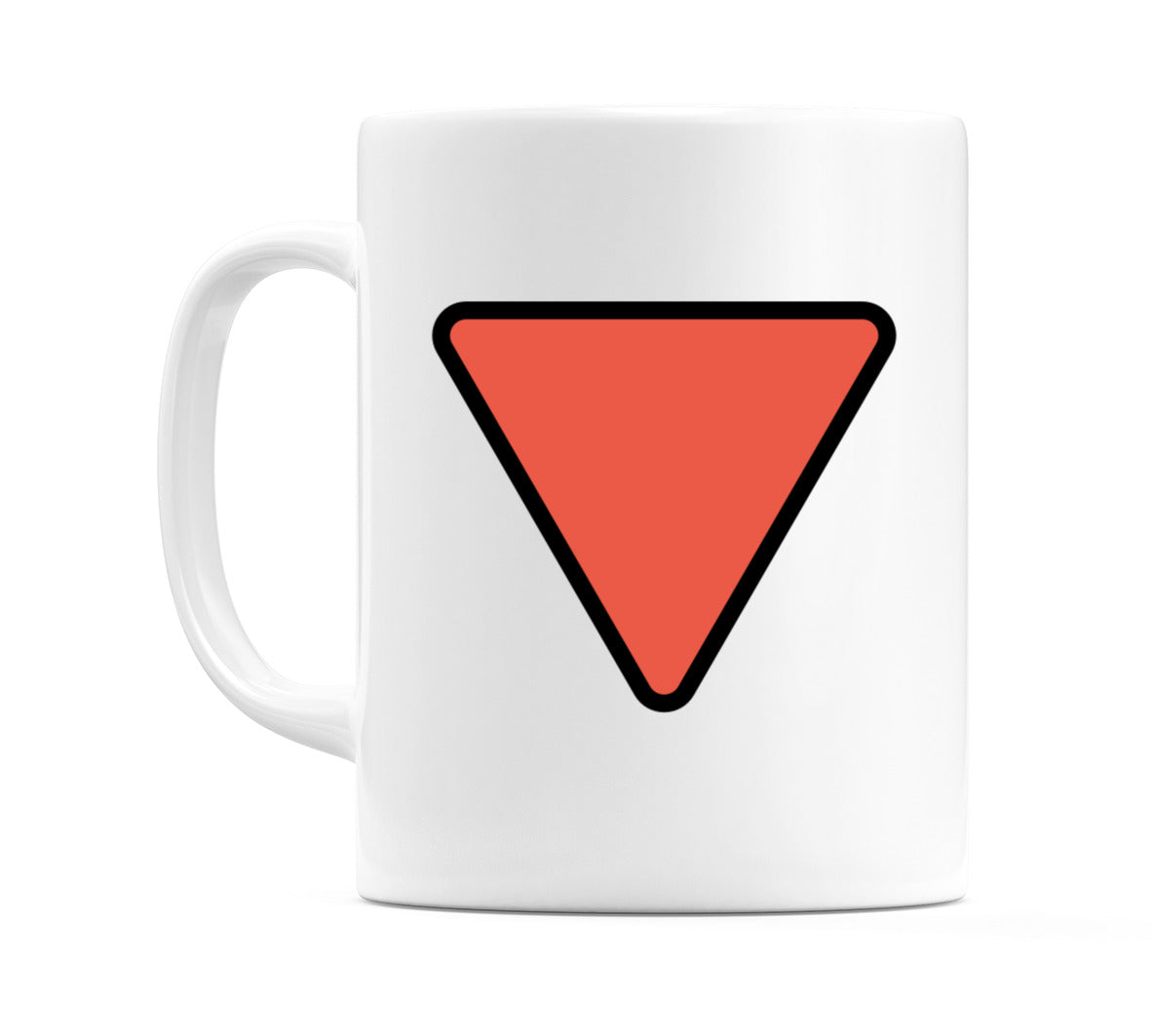 Red Triangle Pointed Down Emoji Mug