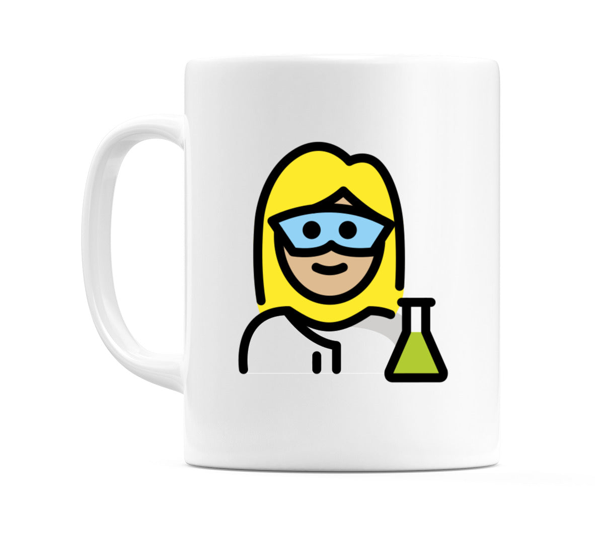 Female Scientist: Medium-Light Skin Tone Emoji Mug