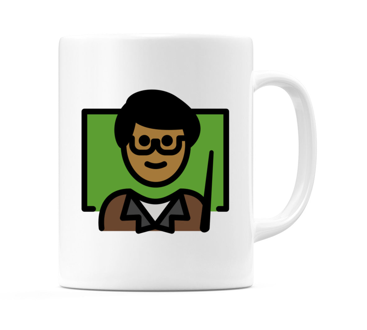 Male Teacher: Medium-Dark Skin Tone Emoji Mug