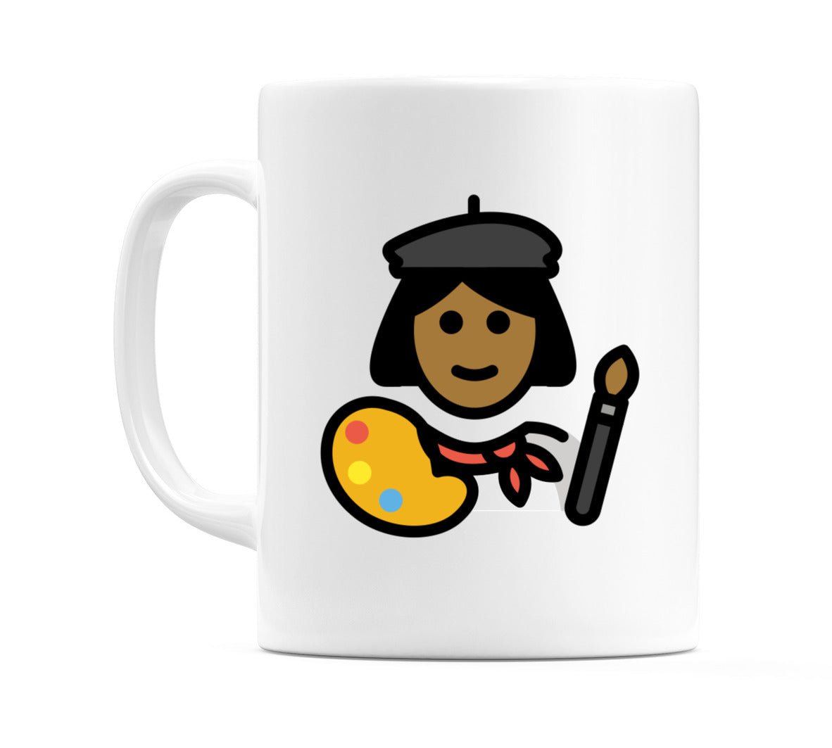 Female Artist: Medium-Dark Skin Tone Emoji Mug