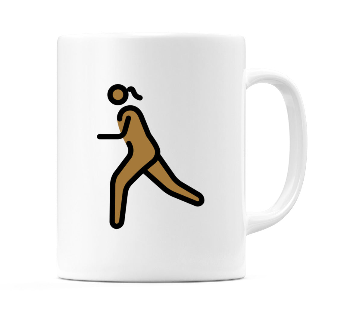 Female Running: Medium-Dark Skin Tone Emoji Mug
