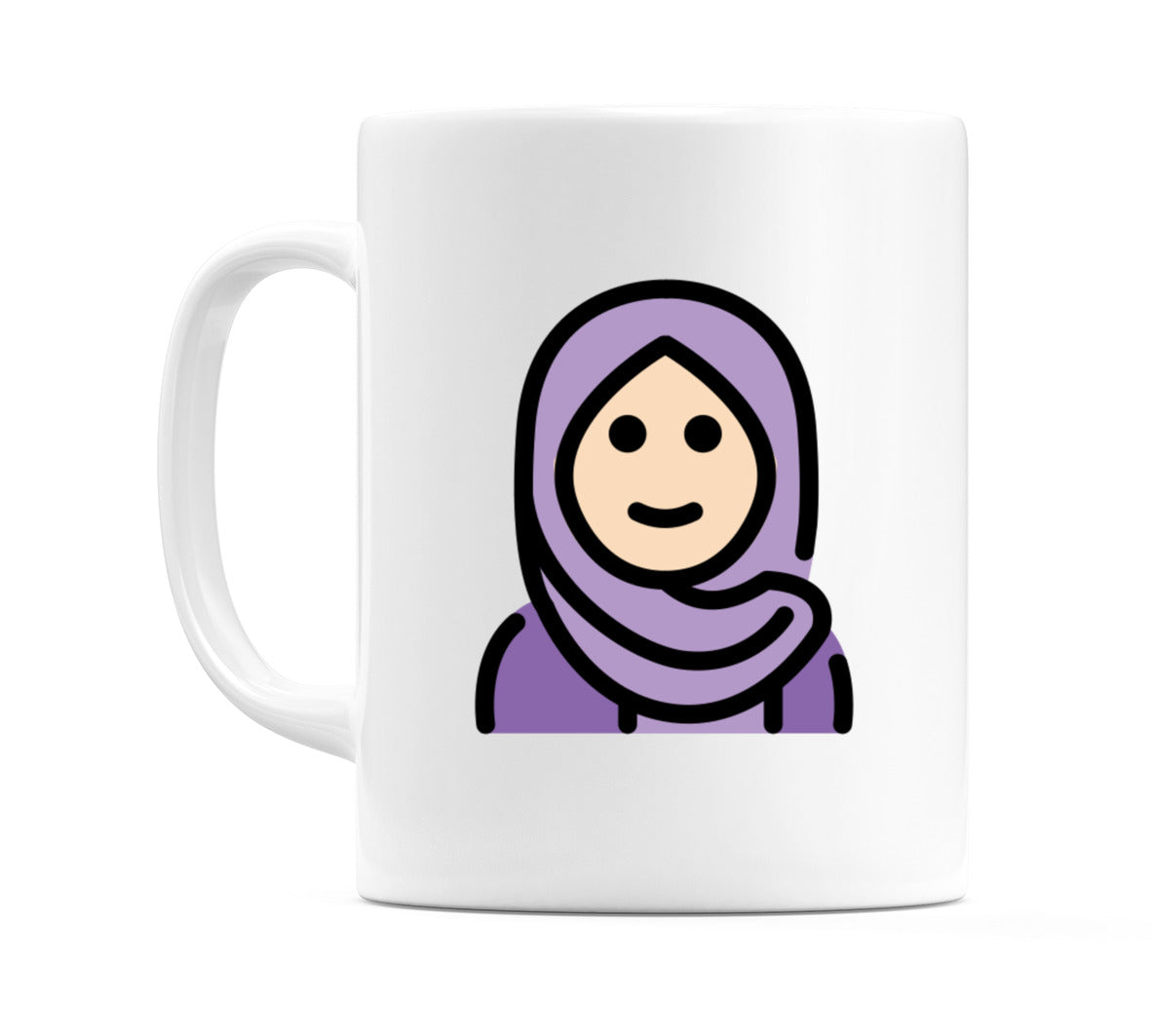 Female With Headscarf: Light Skin Tone Emoji Mug