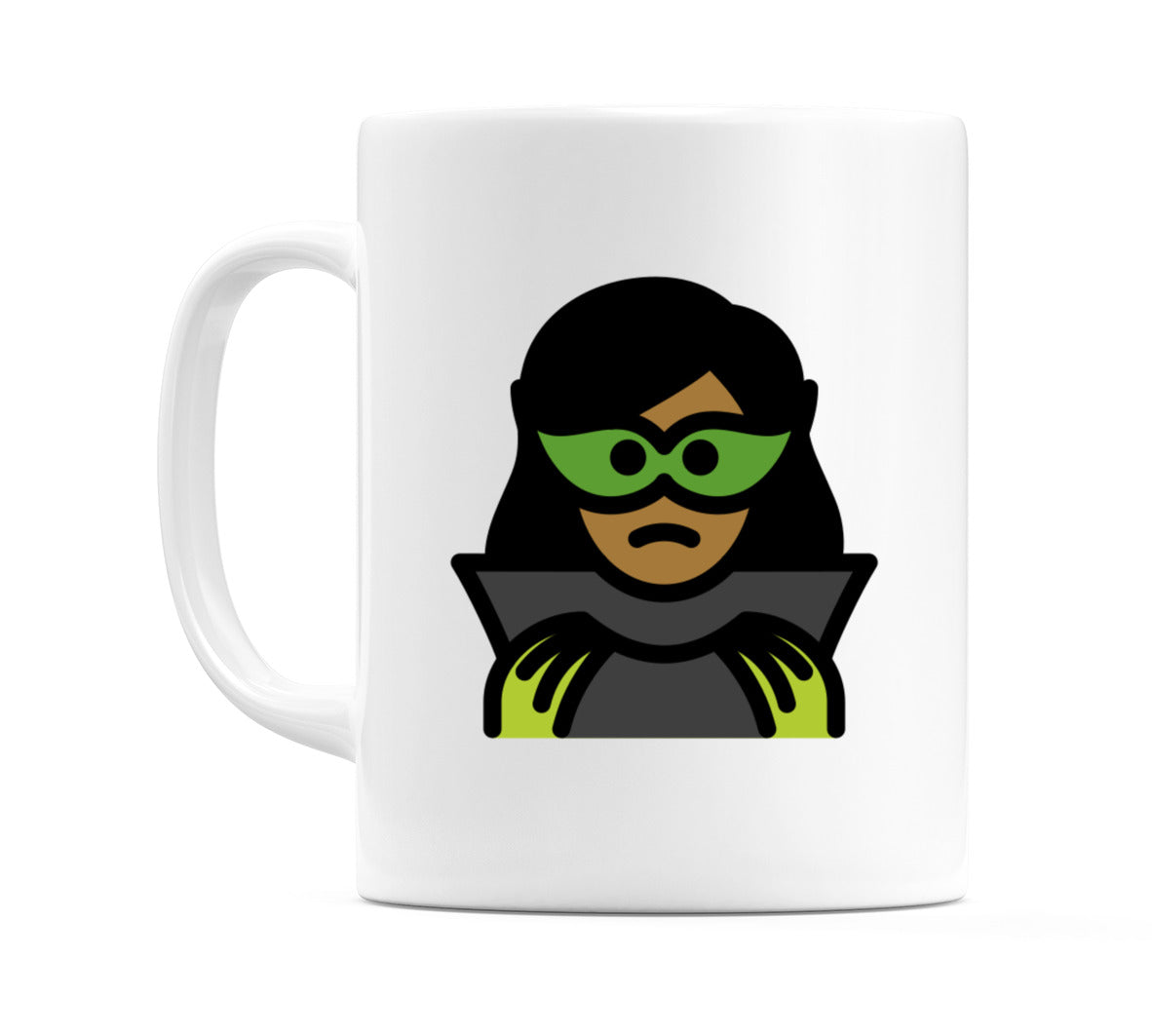 Female Supervillain: Medium-Dark Skin Tone Emoji Mug