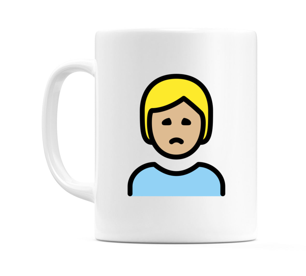 Person Frowning: Medium-Light Skin Tone Emoji Mug