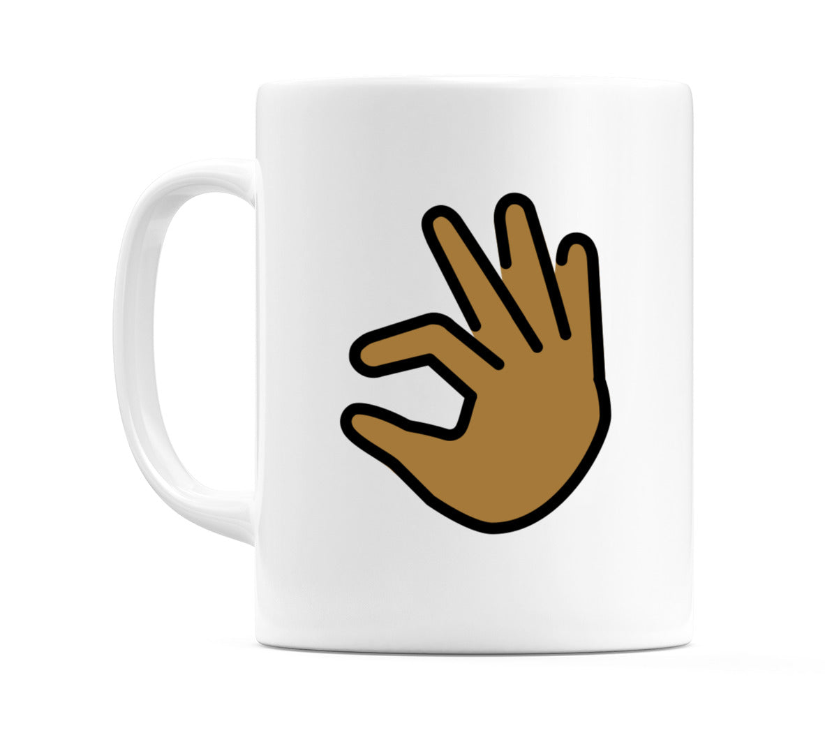 Pinching Hand: Medium-Dark Skin Tone Emoji Mug
