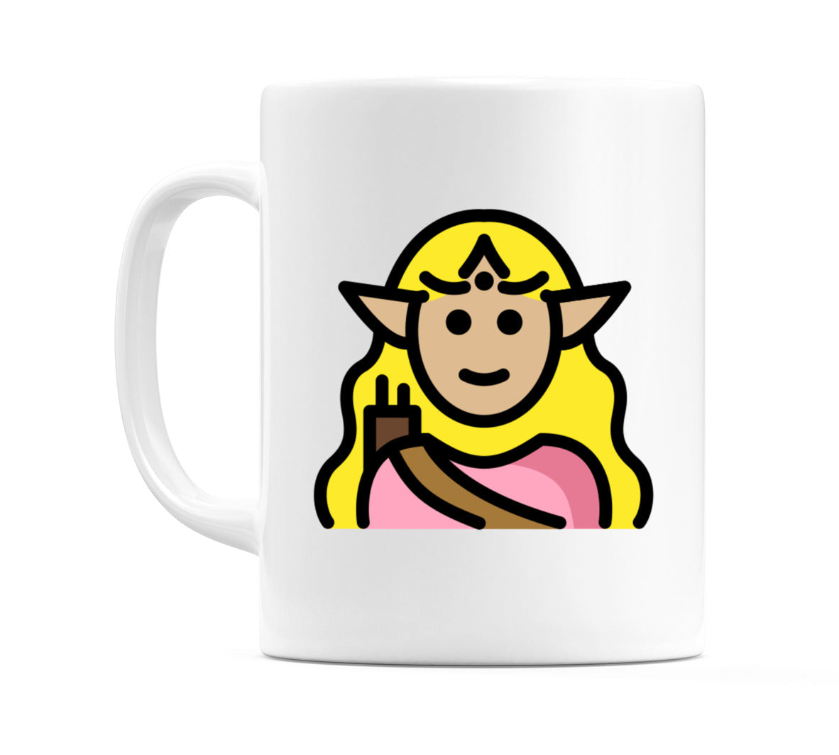 Female Elf: Medium-Light Skin Tone Emoji Mug