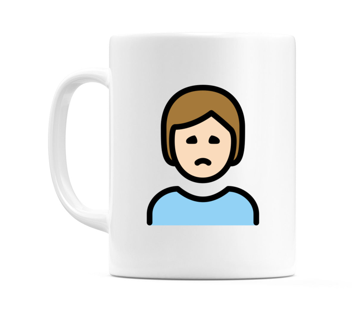 Person Frowning: Light Skin Tone Emoji Mug