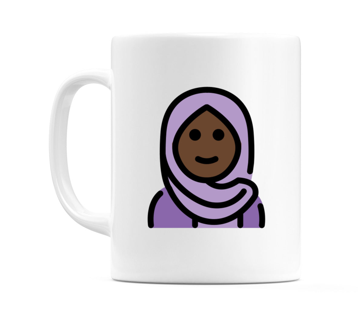 Female With Headscarf: Dark Skin Tone Emoji Mug