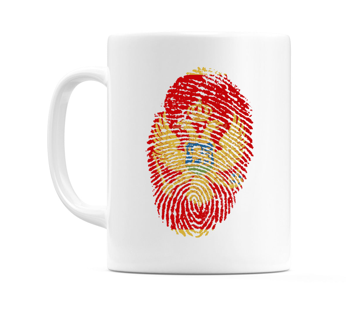 Montenegro Finger Print Flag Mug