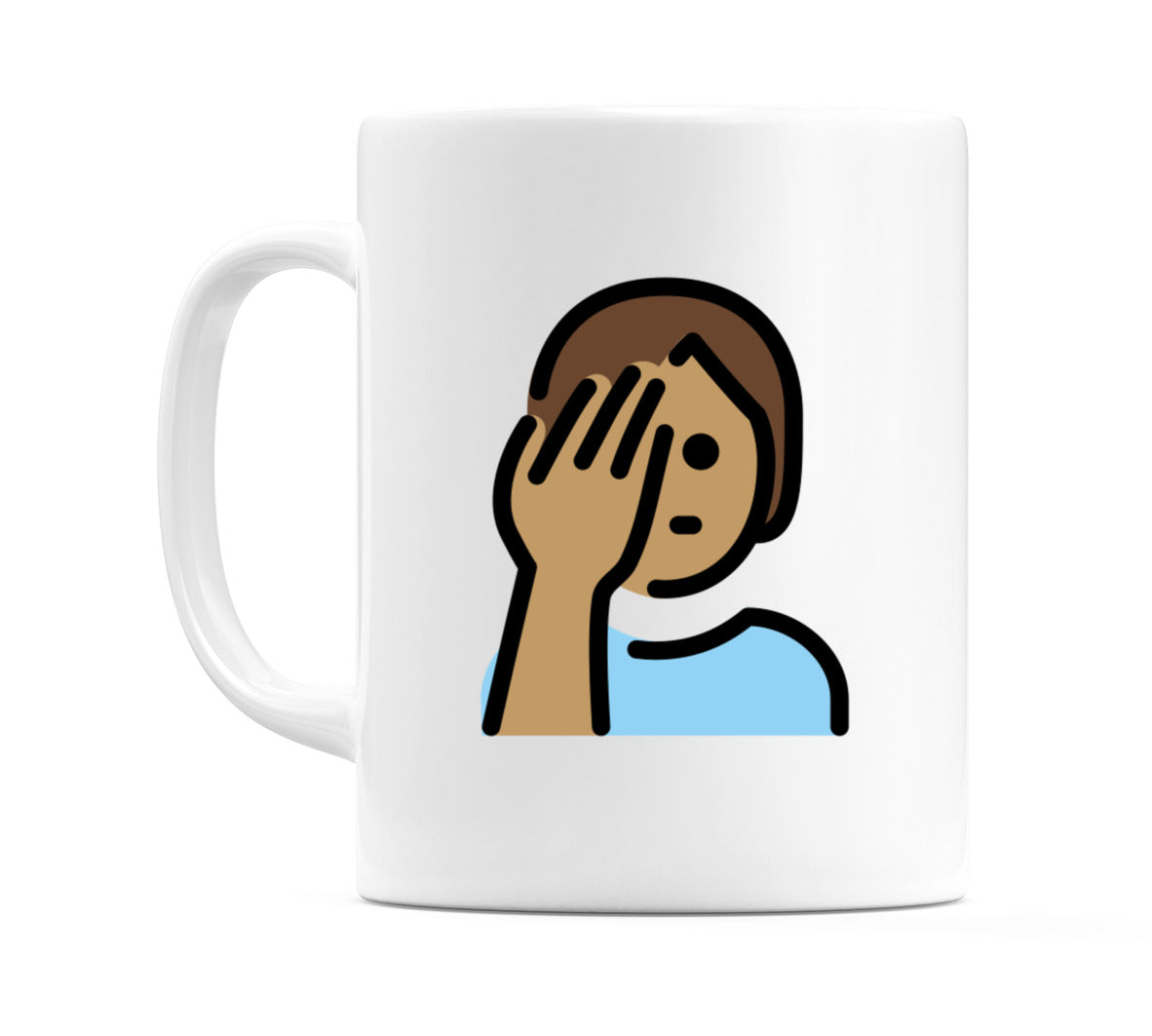 Person Facepalming: Medium Skin Tone Emoji Mug
