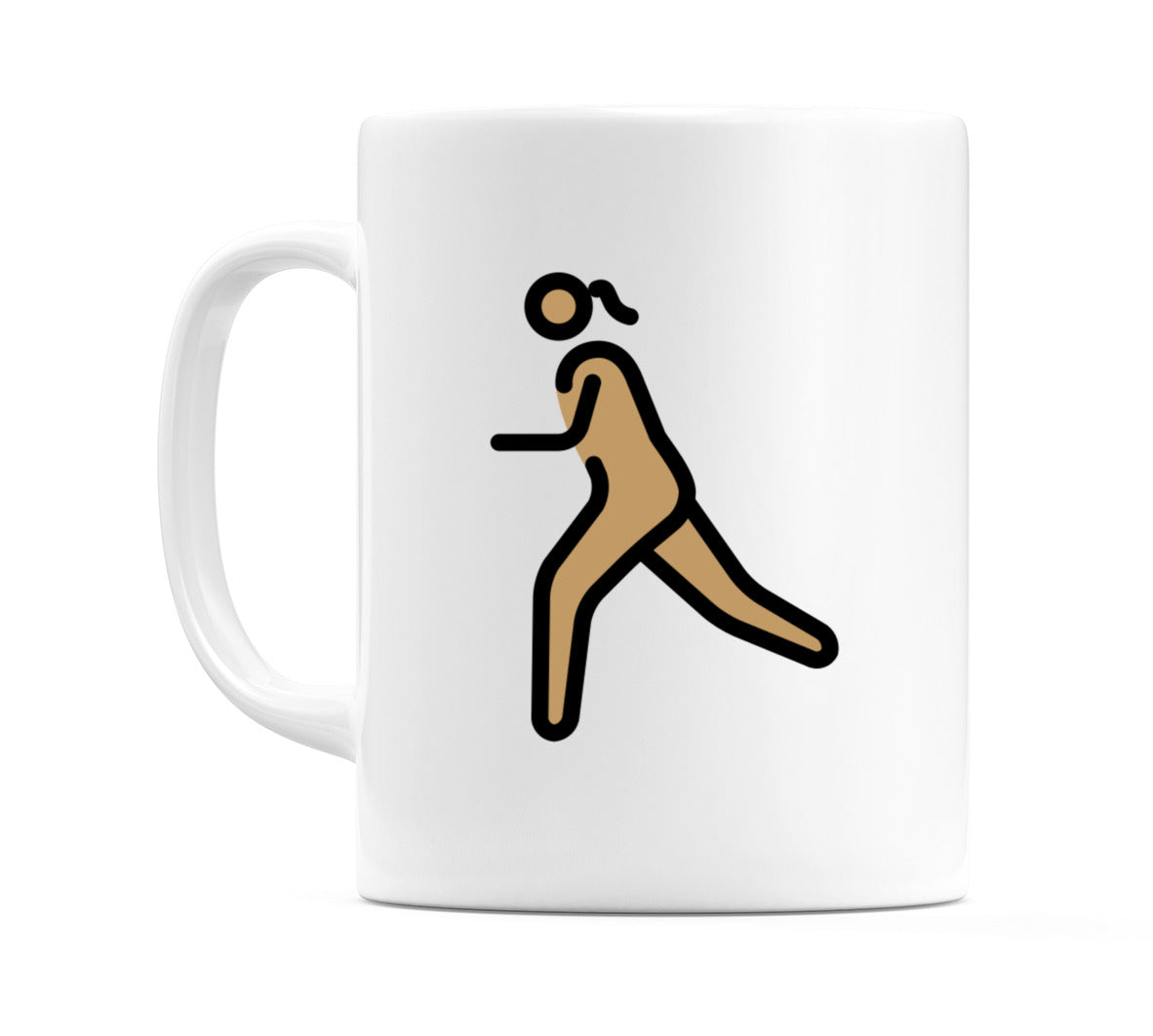 Female Running: Medium Skin Tone Emoji Mug